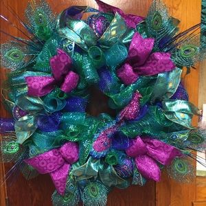 Peacock Christmas Wreath